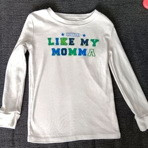 Kids White Long Sleeve Shirt - Kind Like My Momma